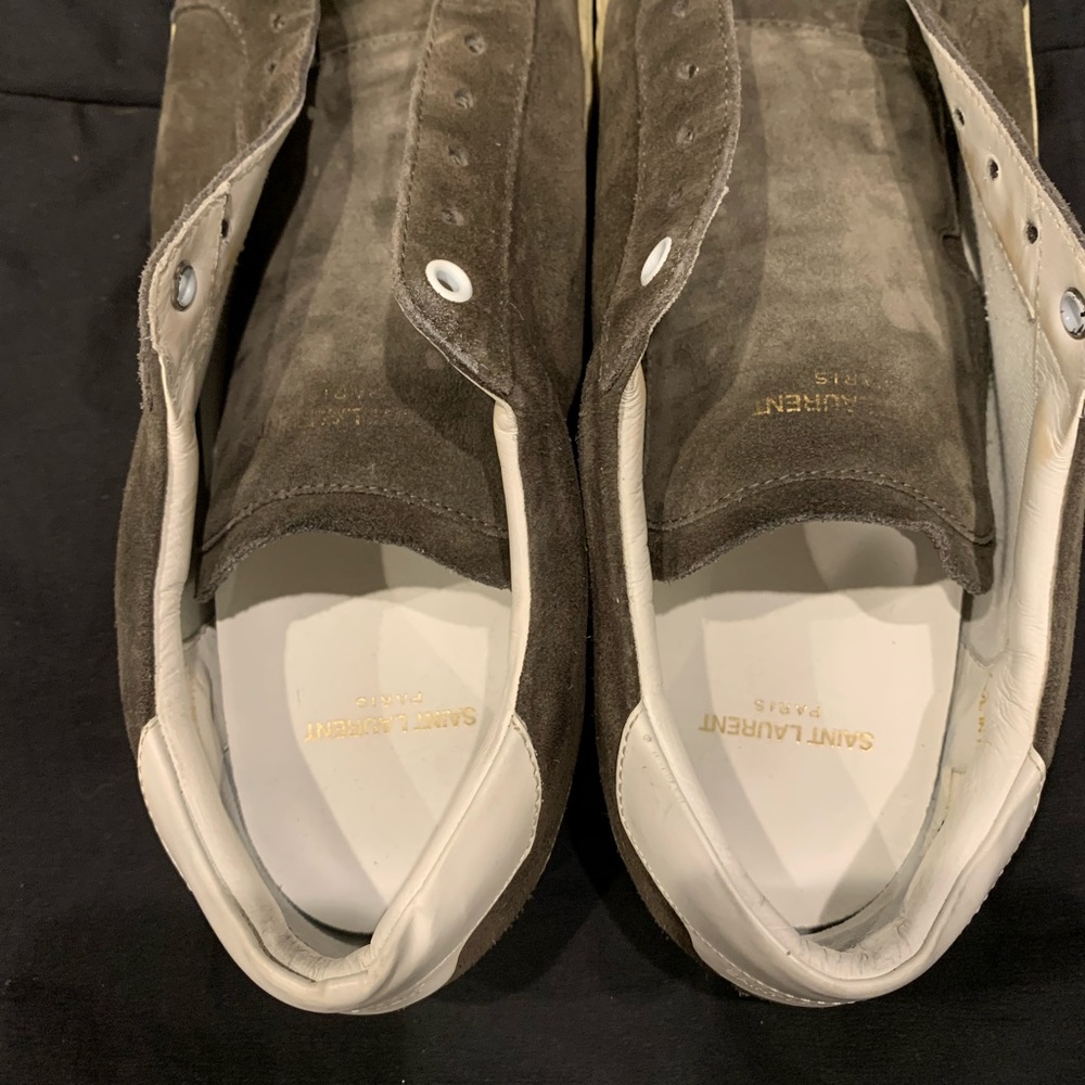 SAINT LAURENT Suede Soho Mens Court Classic Sneakers - Picture 2 of 7